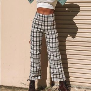 Princess Polly Euros Checked Black and White Pants